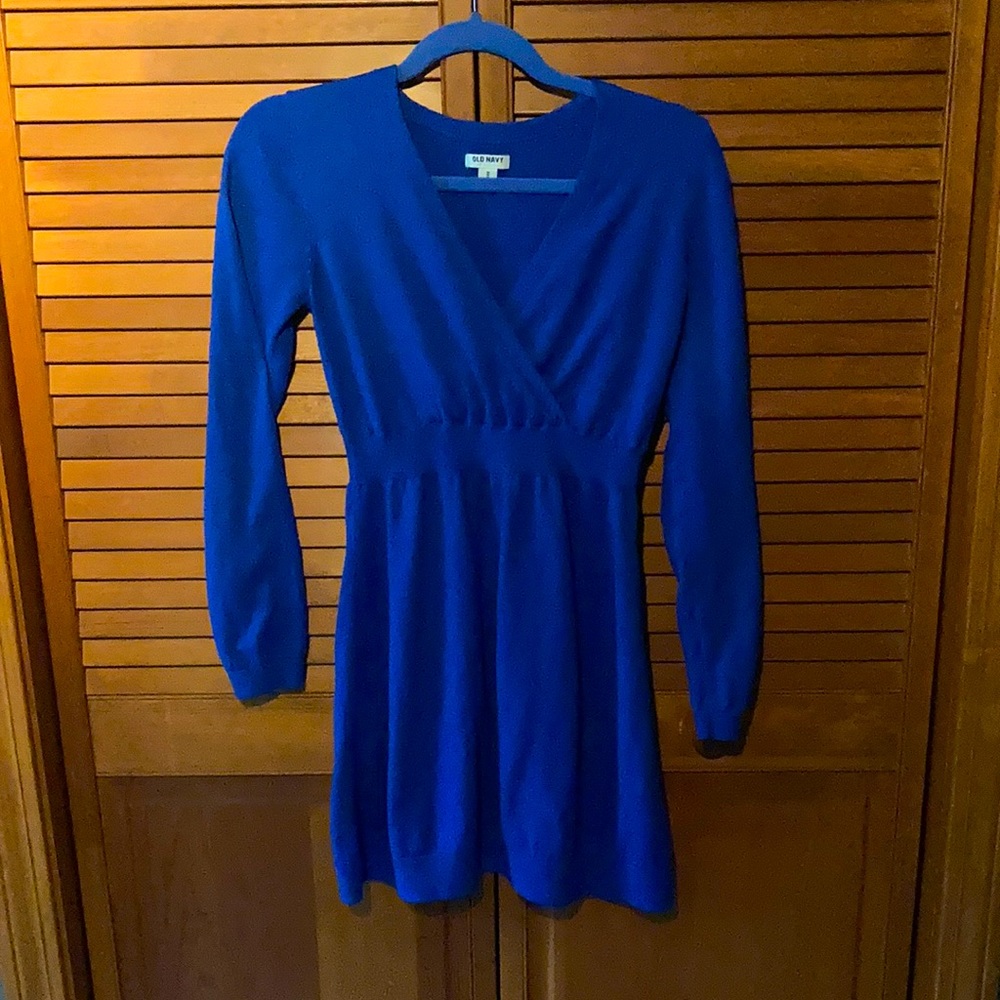 Old Navy royal blue sweater dress, sz M.